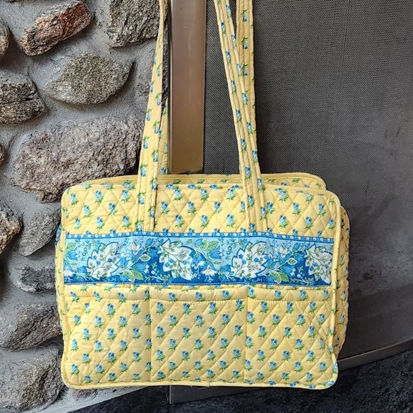 Vera Bradley Handbags - Vintage  Vera Bradley Katherine Pattern Yellow & Blue Diaper Travel Bag
